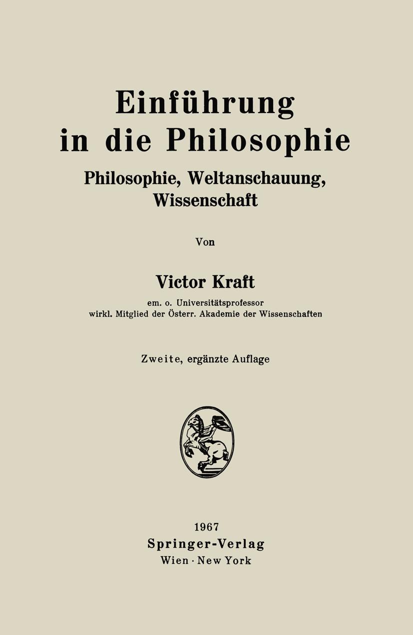 Vorderes Coverbild Einführung in die Philosophie