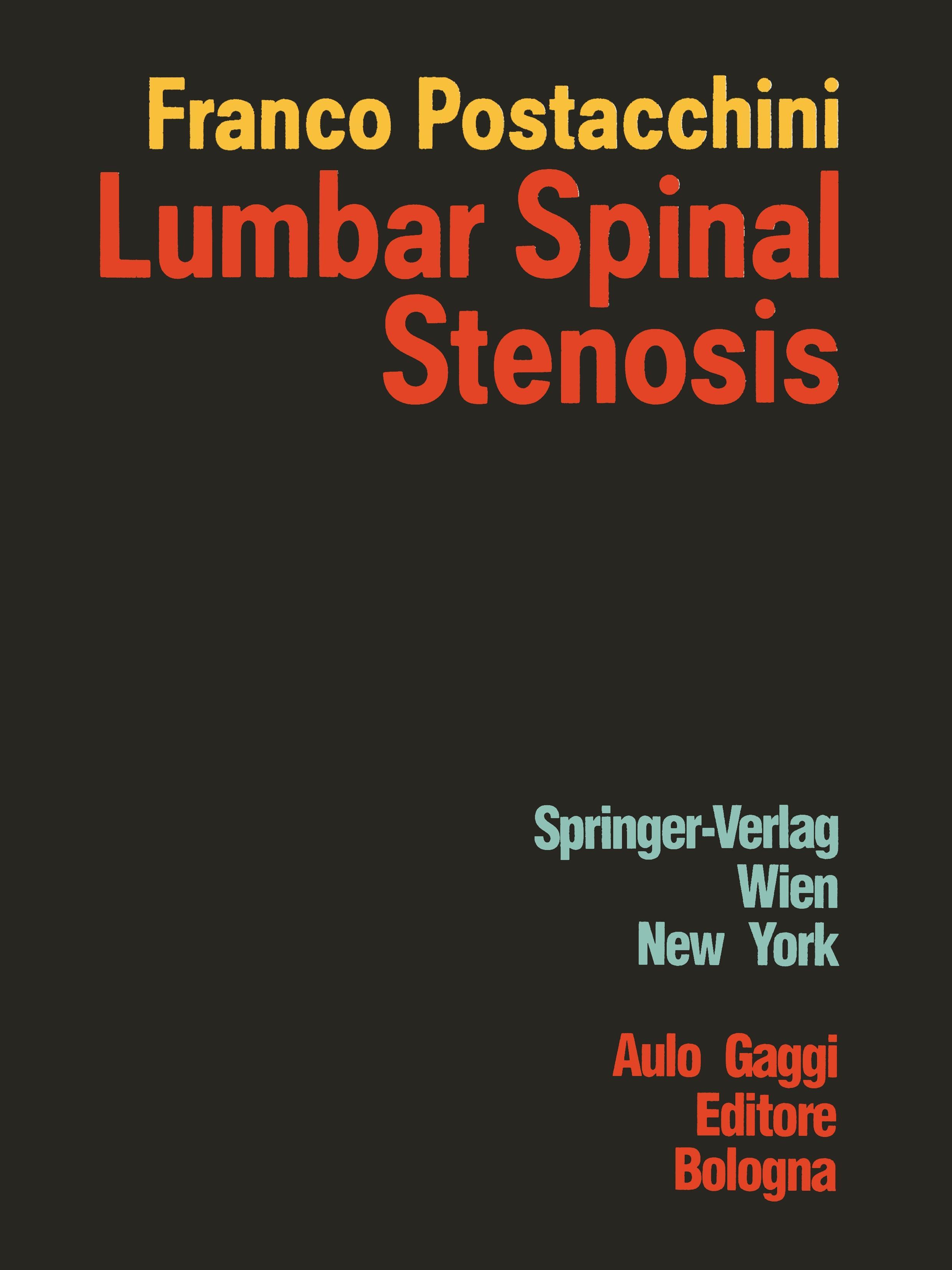 Vorderes Coverbild Lumbar Spinal Stenosis