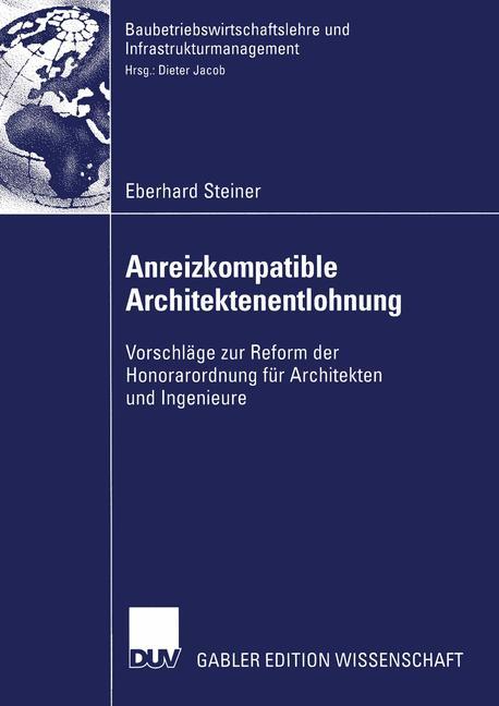 Vorderes Coverbild Anreizkompatible Architektenentlohnung