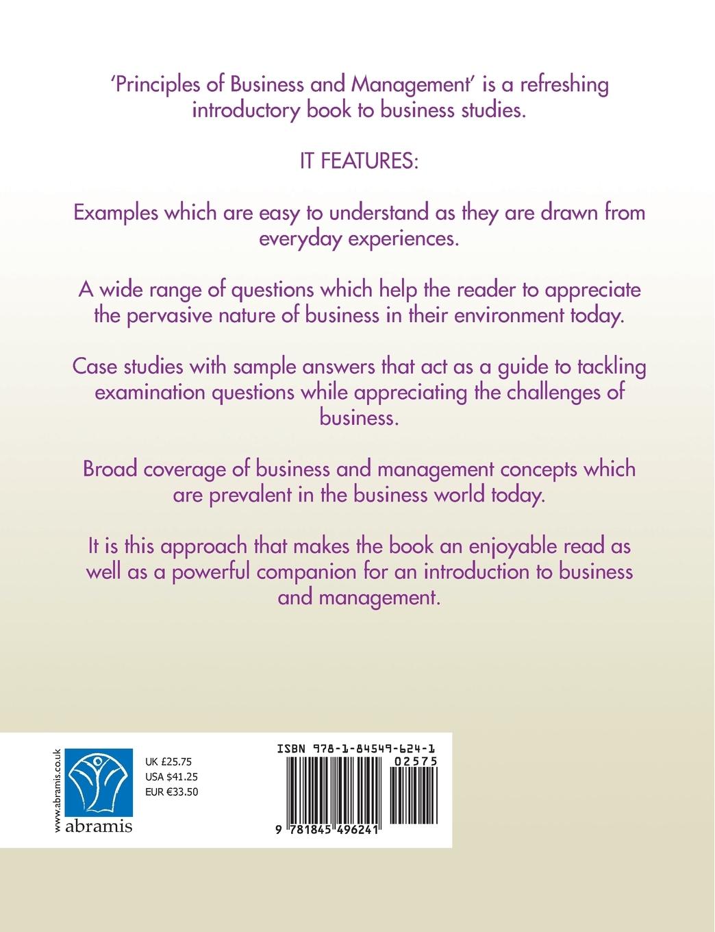 Rückseitencover Principles of Business and Management
