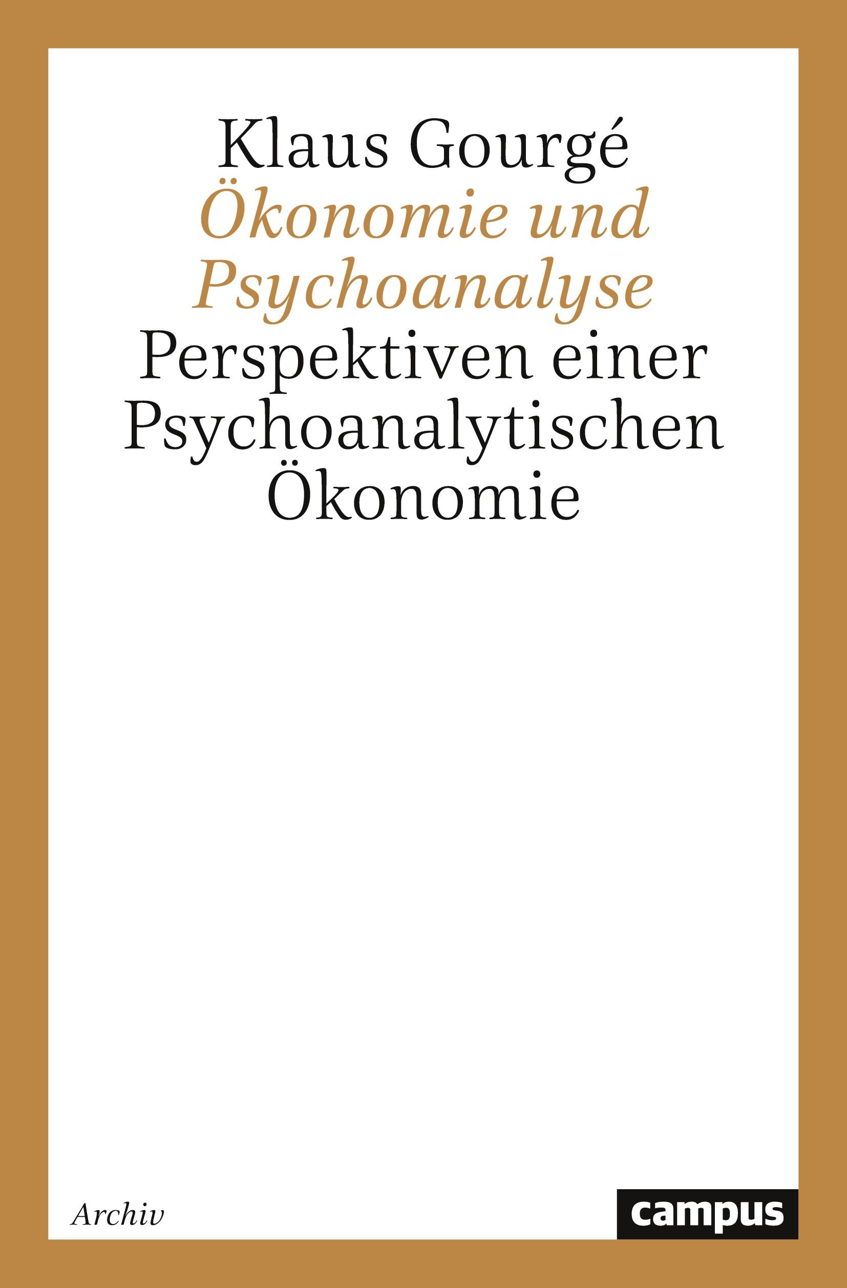 Vorderes Coverbild Ökonomie und Psychoanalyse
