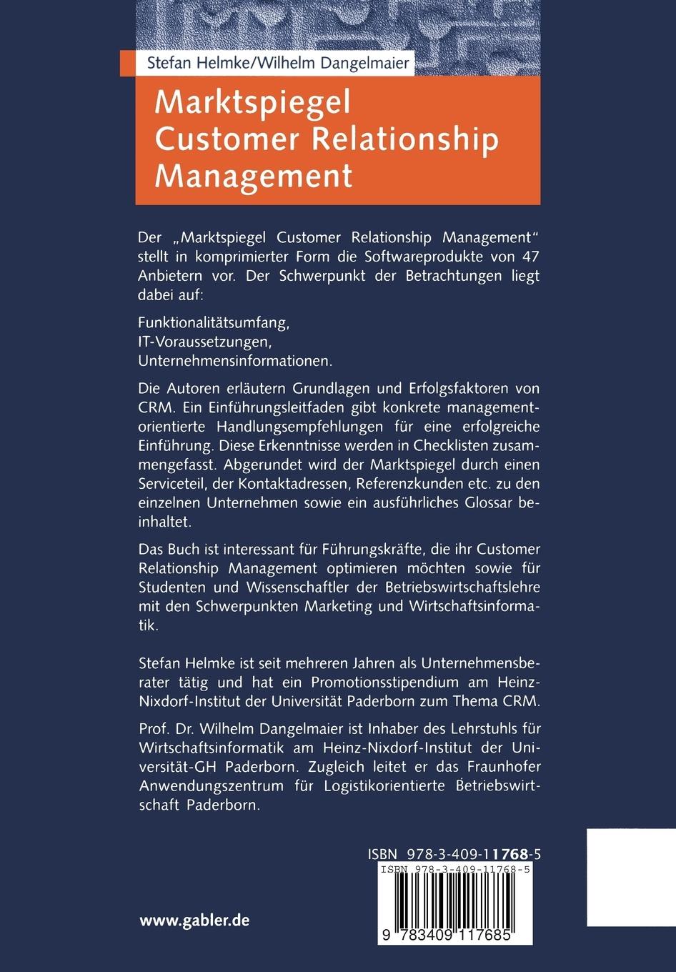 Rückseitencover Marktspiegel Customer Relationship Management