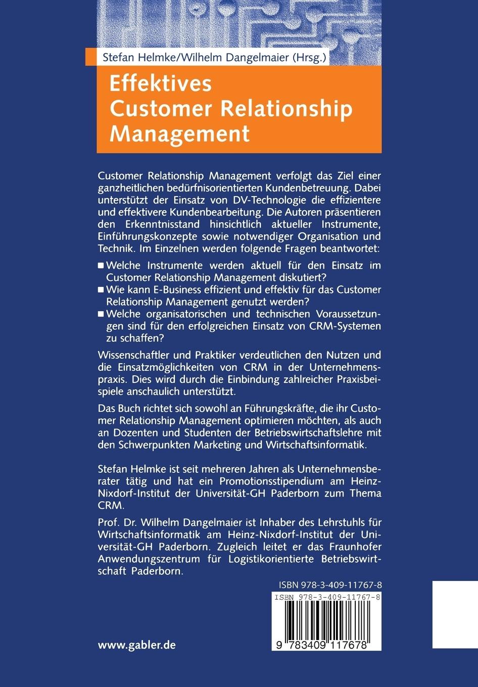 Rückseitencover Effektives Customer Relationship Management