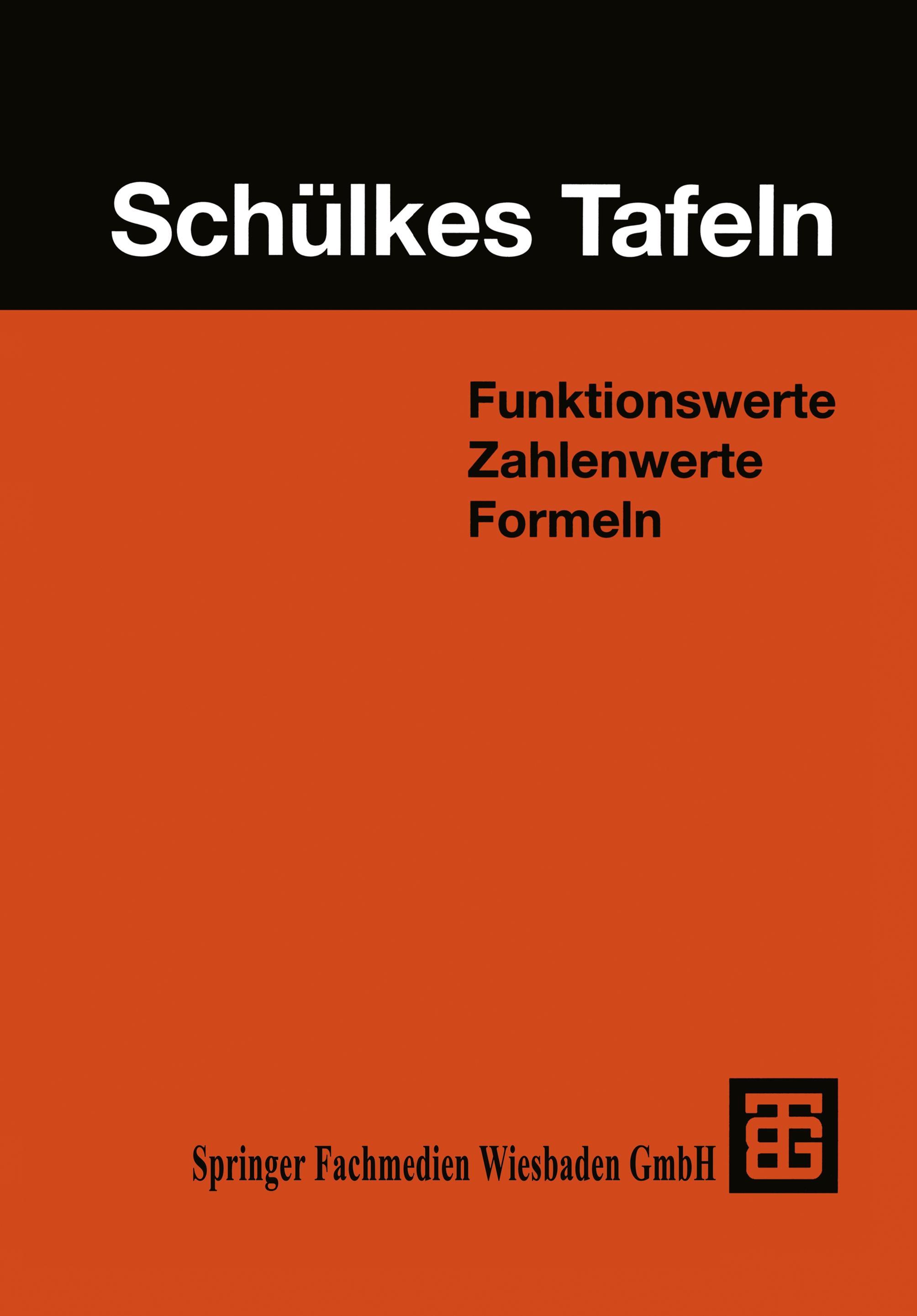 Vorderes Coverbild Schülkes Tafeln