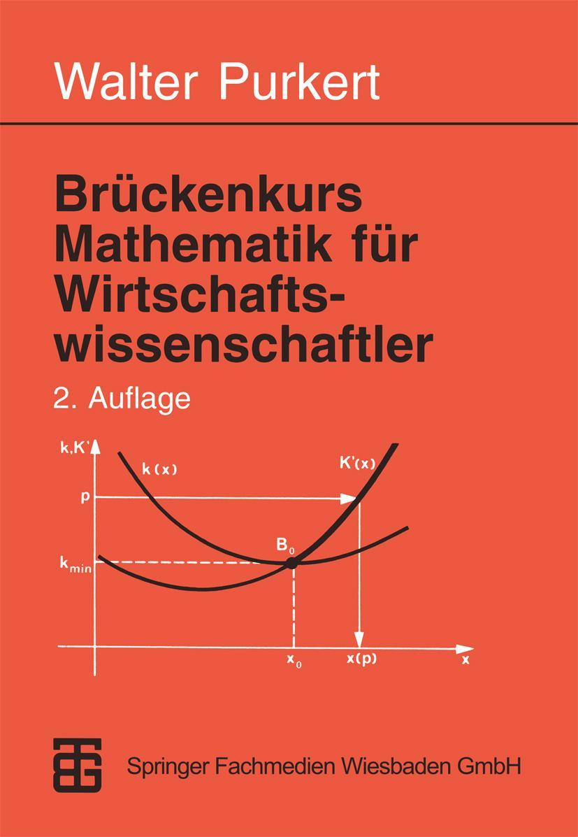 Vorderes Coverbild Brückenkurs Mathematik für Wirtschaftswissenschaftler