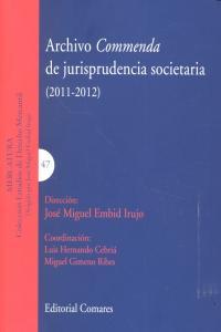 Vorderes Coverbild Archivo Commenda de jurisprudencia societaria, 2011-2012
