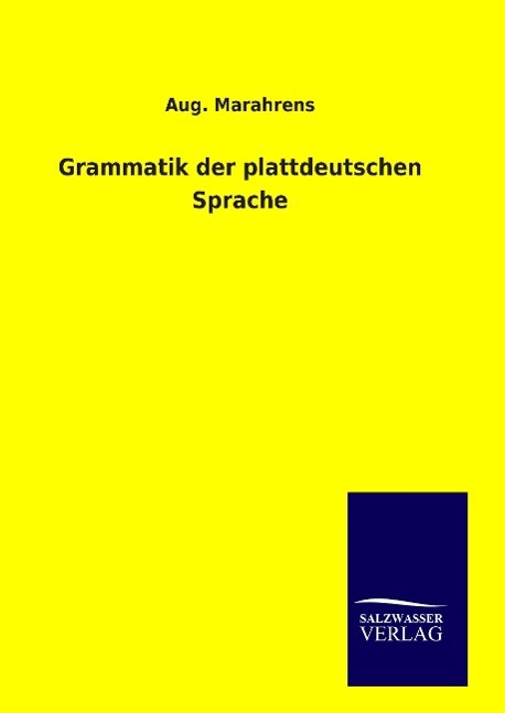 Vorderes Coverbild Grammatik der plattdeutschen Sprache
