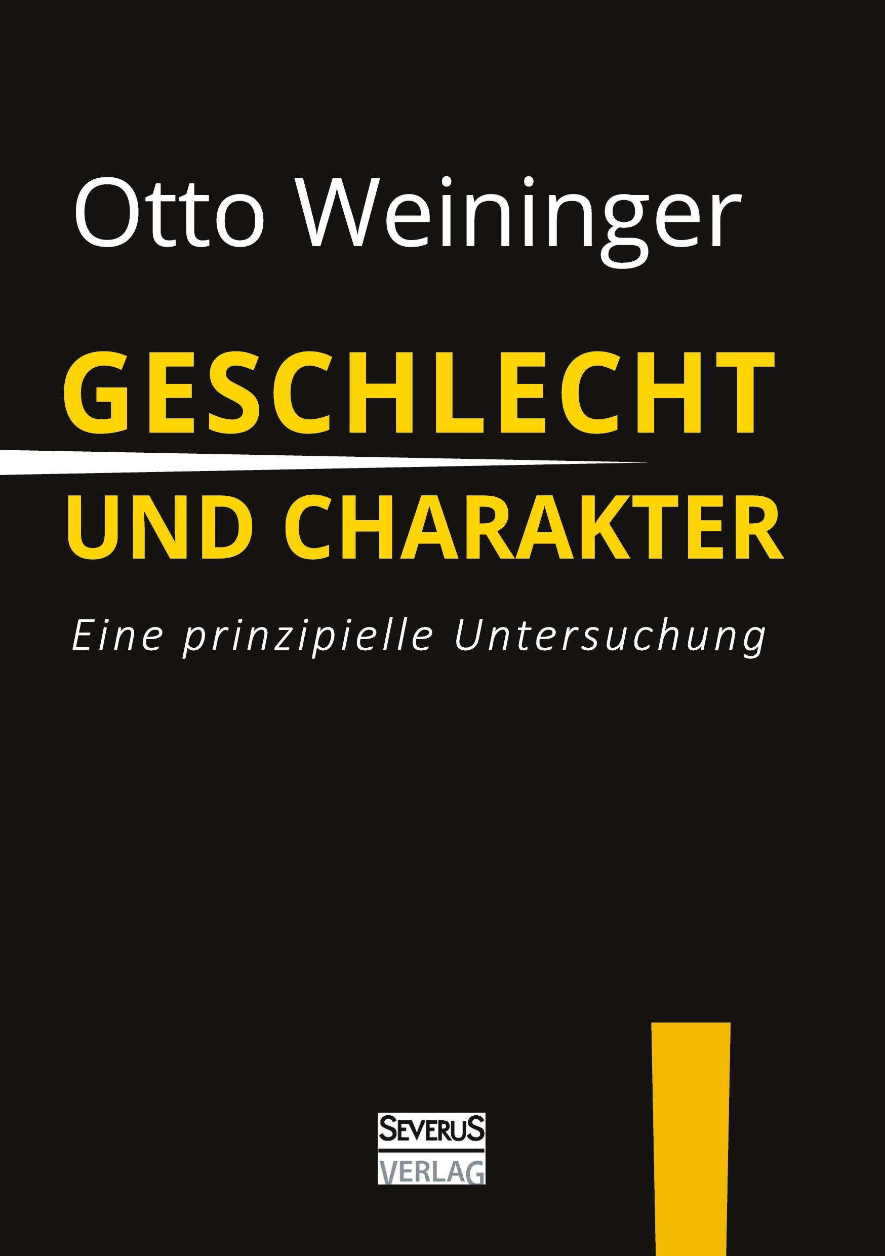Vorderes Coverbild Geschlecht und Charakter: Eine prinzipielle Untersuchung