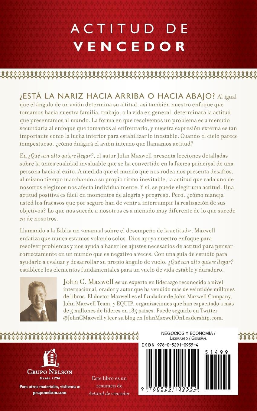Rückseitencover ¿Qué Tan Alto Quiere Llegar?