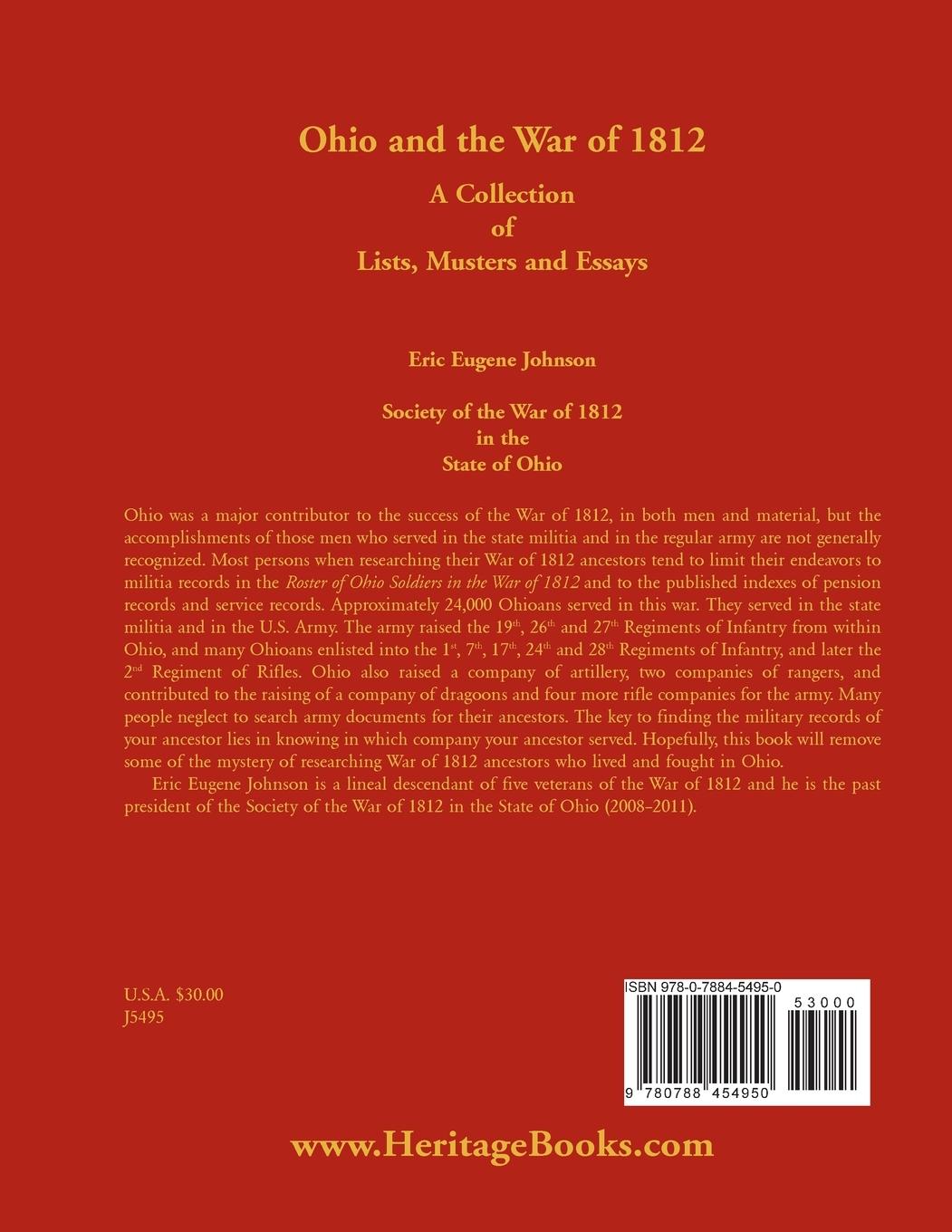 Rückseitencover Ohio and the War of 1812