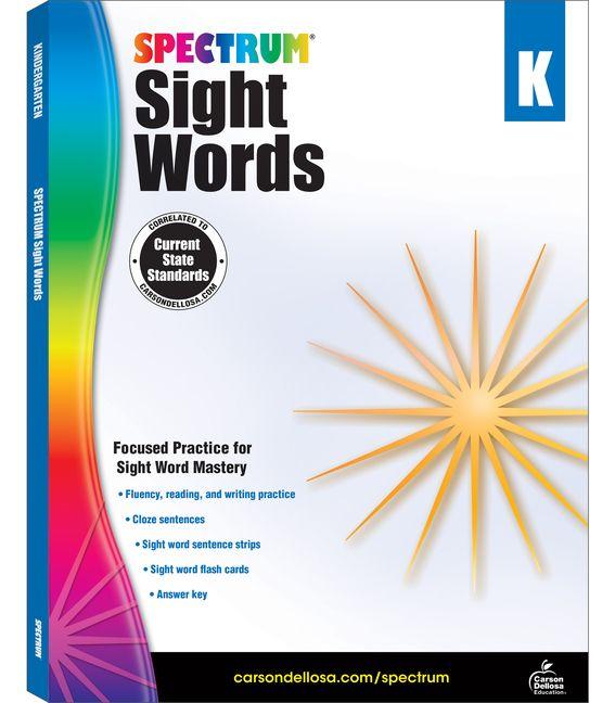 Vorderes Coverbild Spectrum Sight Words, Grade K