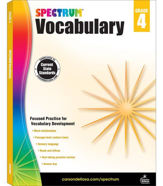 Vorderes Coverbild Spectrum Vocabulary Grade 4