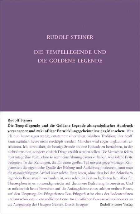 Vorderes Coverbild Die Tempellegende und die Goldene Legende als symbolischer Ausdruck vergangener und zukünftiger Entwickelungsgeheimnisse des Menschen