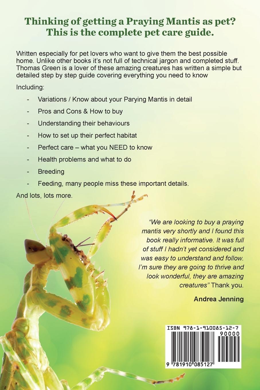 Rückseitencover Praying Mantis Ultimate Care Guide