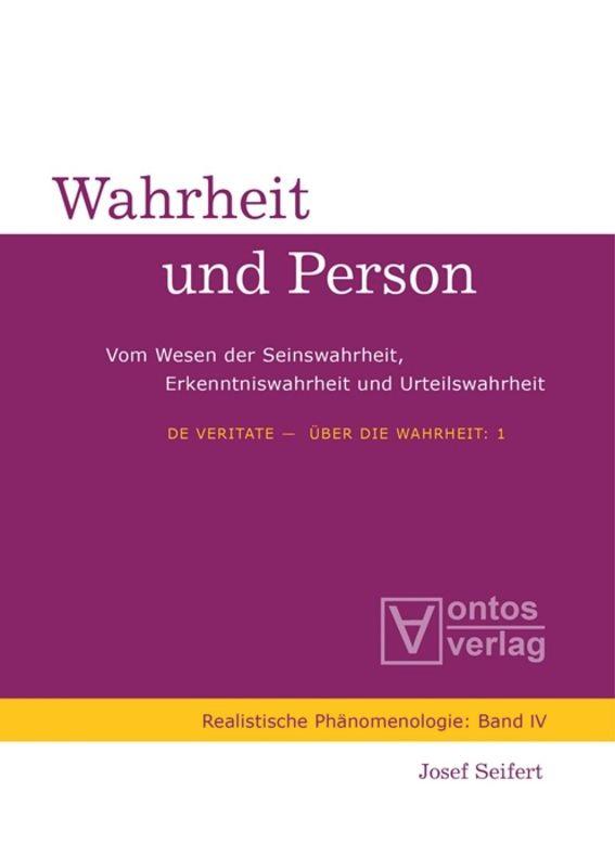 Vorderes Coverbild De Veritate - Über die Wahrheit