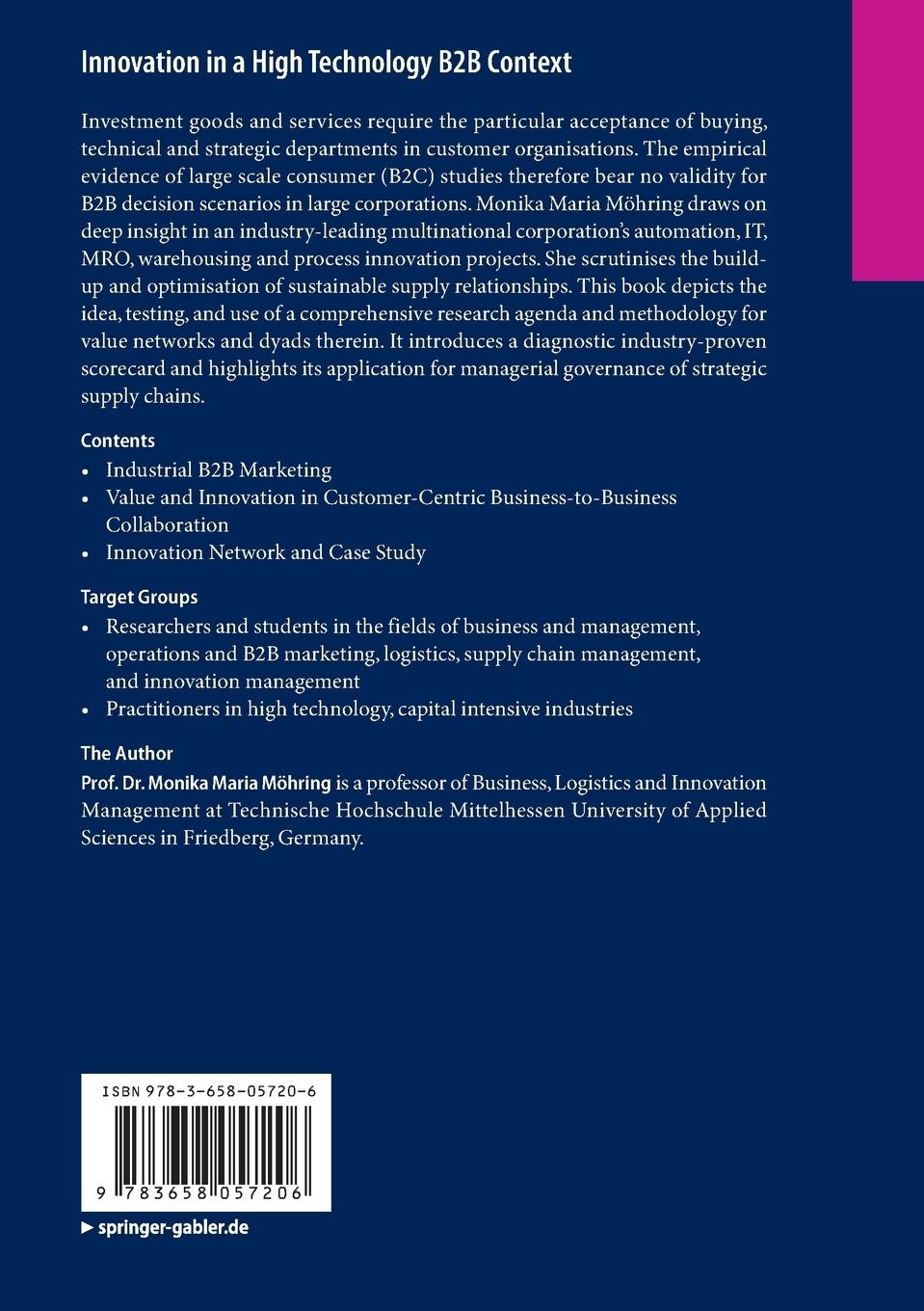 Rückseitencover Innovation in a High Technology B2B Context