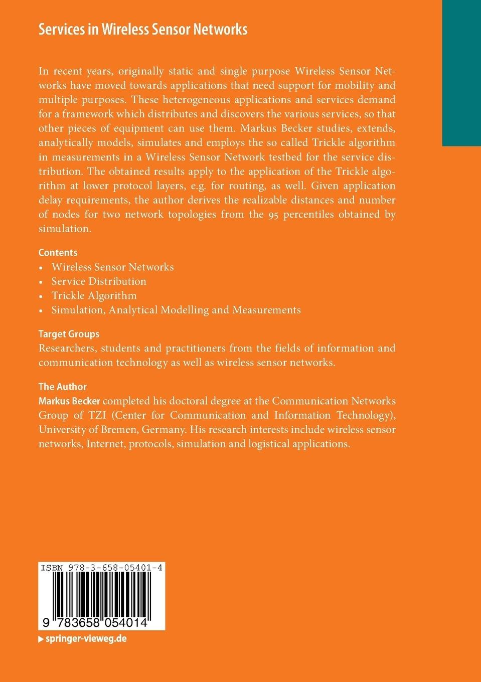 Rückseitencover Services in Wireless Sensor Networks
