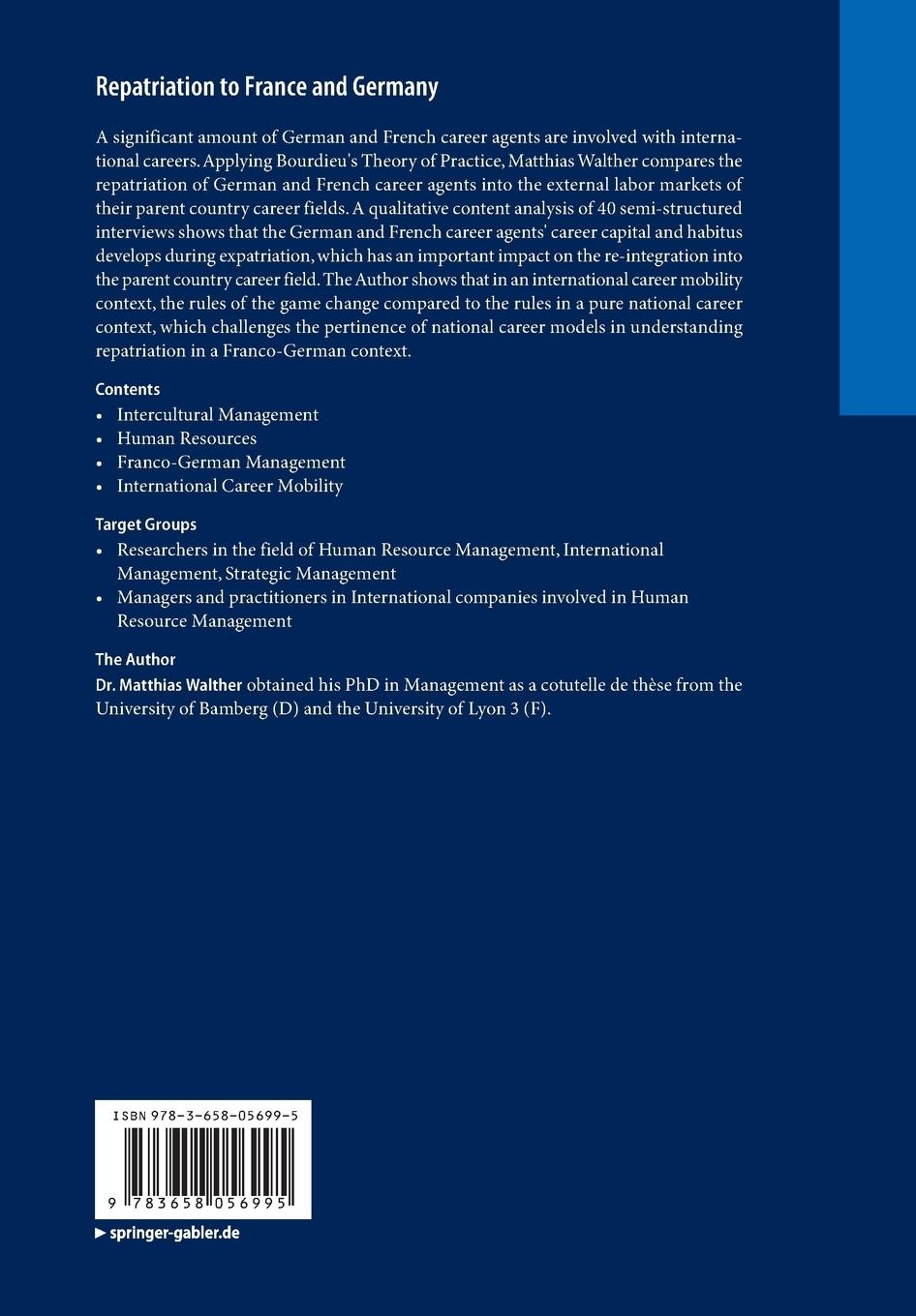 Rückseitencover Repatriation to France and Germany