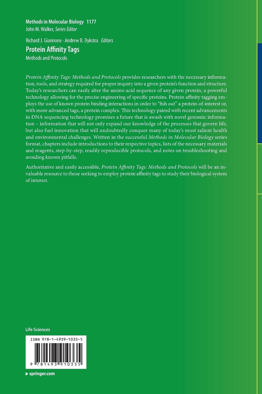 Rückseitencover Protein Affinity Tags