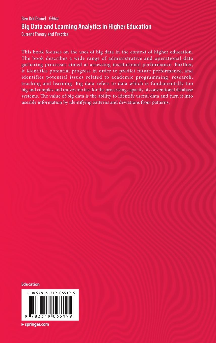 Rückseitencover Big Data and Learning Analytics in Higher Education