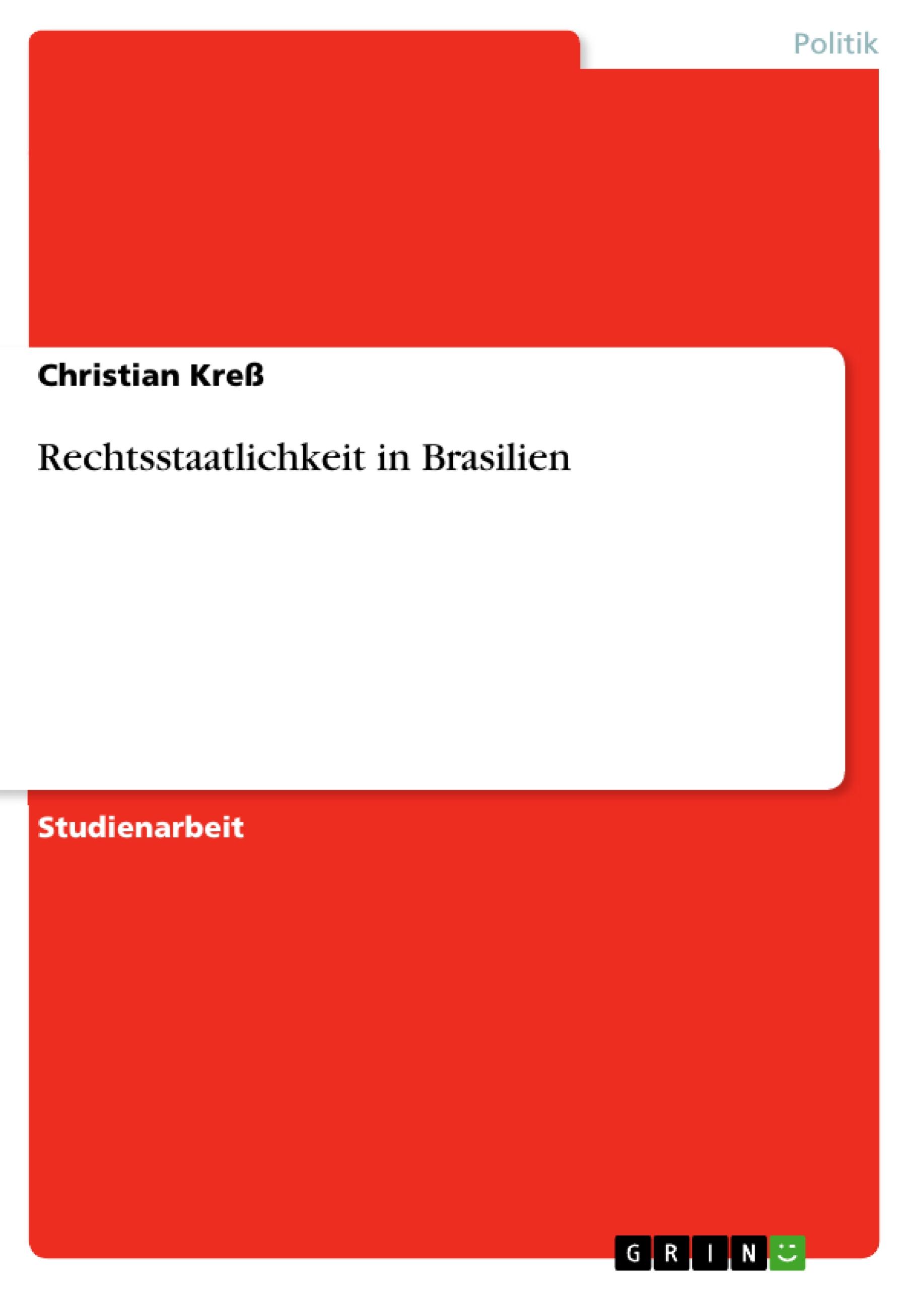 Vorderes Coverbild Rechtsstaatlichkeit in Brasilien