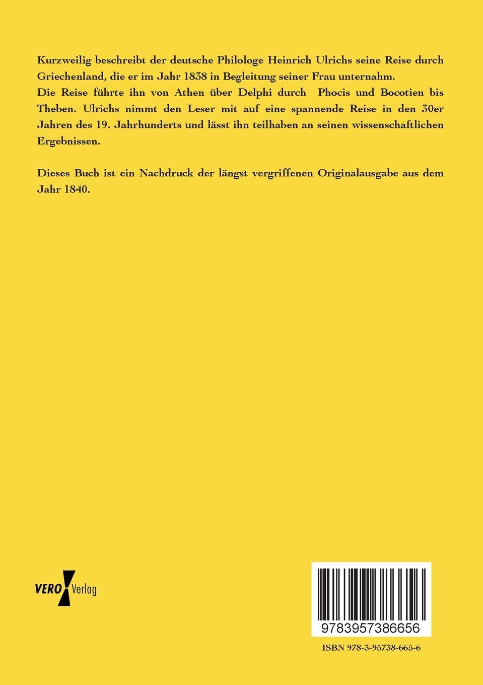 Rückseitencover Reisen und Forschungen in Griechenland