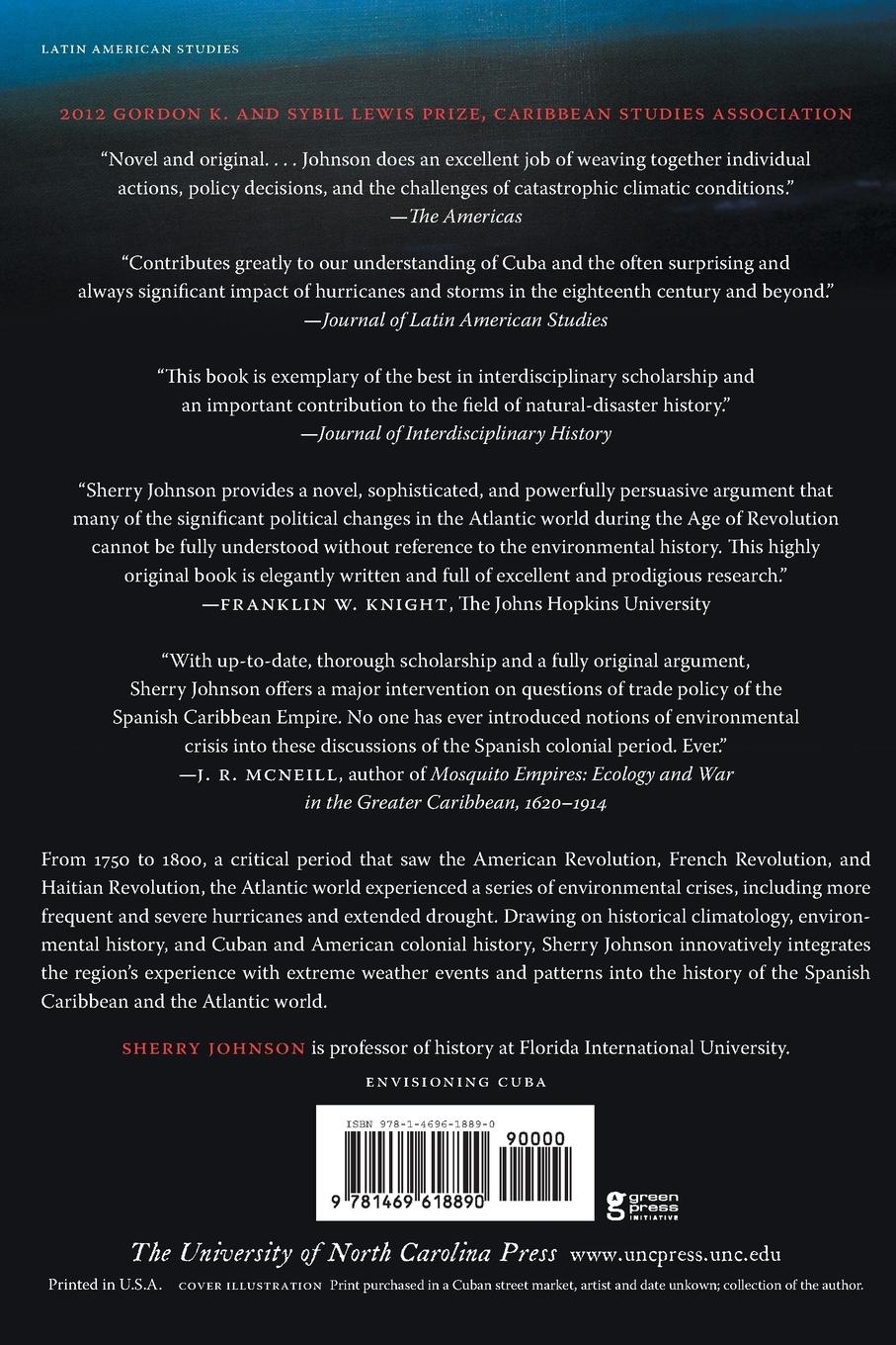 Rückseitencover Climate and Catastrophe in Cuba and the Atlantic World in the Age of Revolution