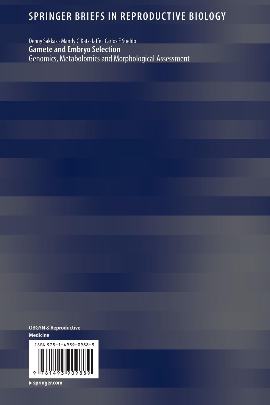 Rückseitencover Gamete and Embryo Selection