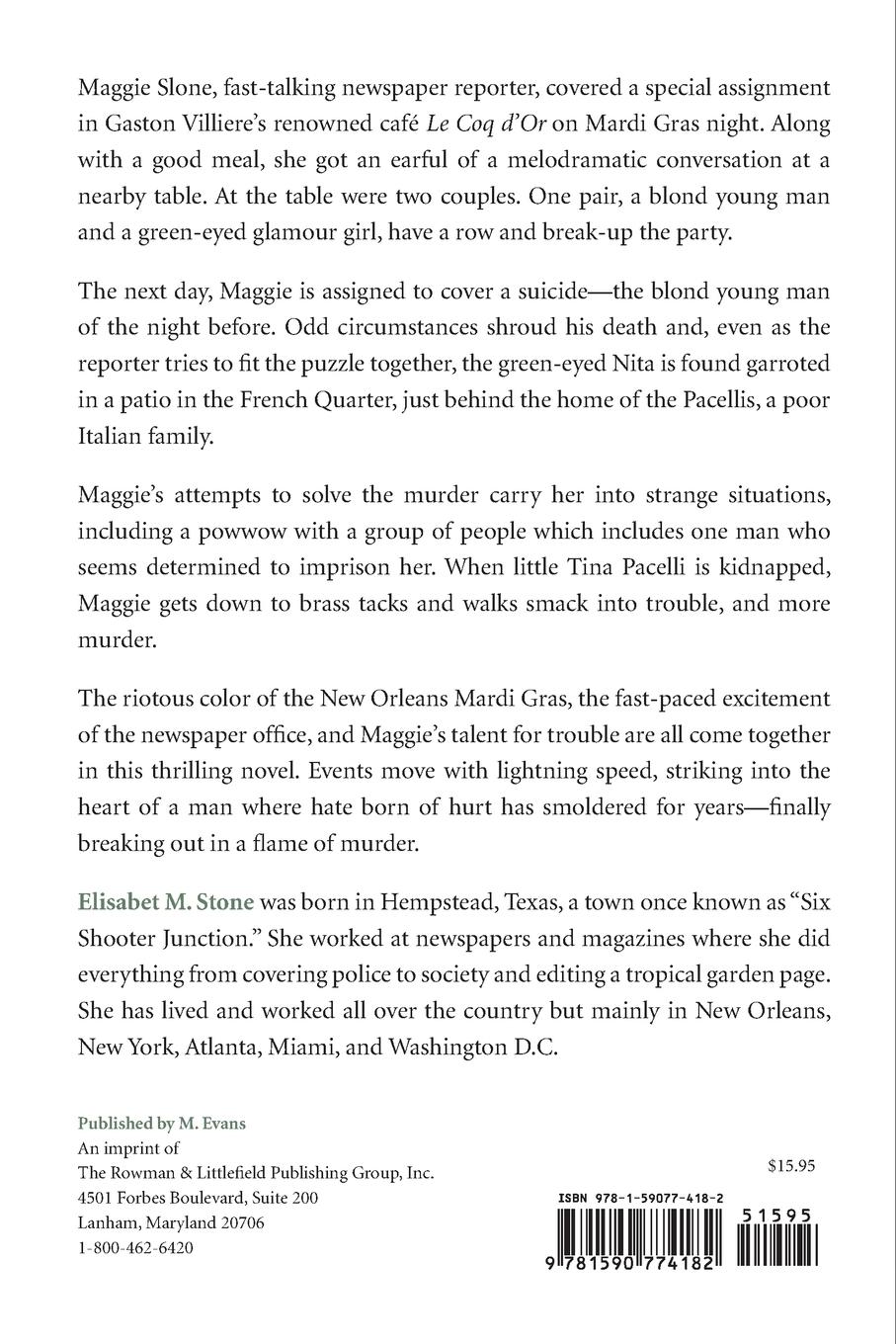 Rückseitencover Murder at the Mardi Gras