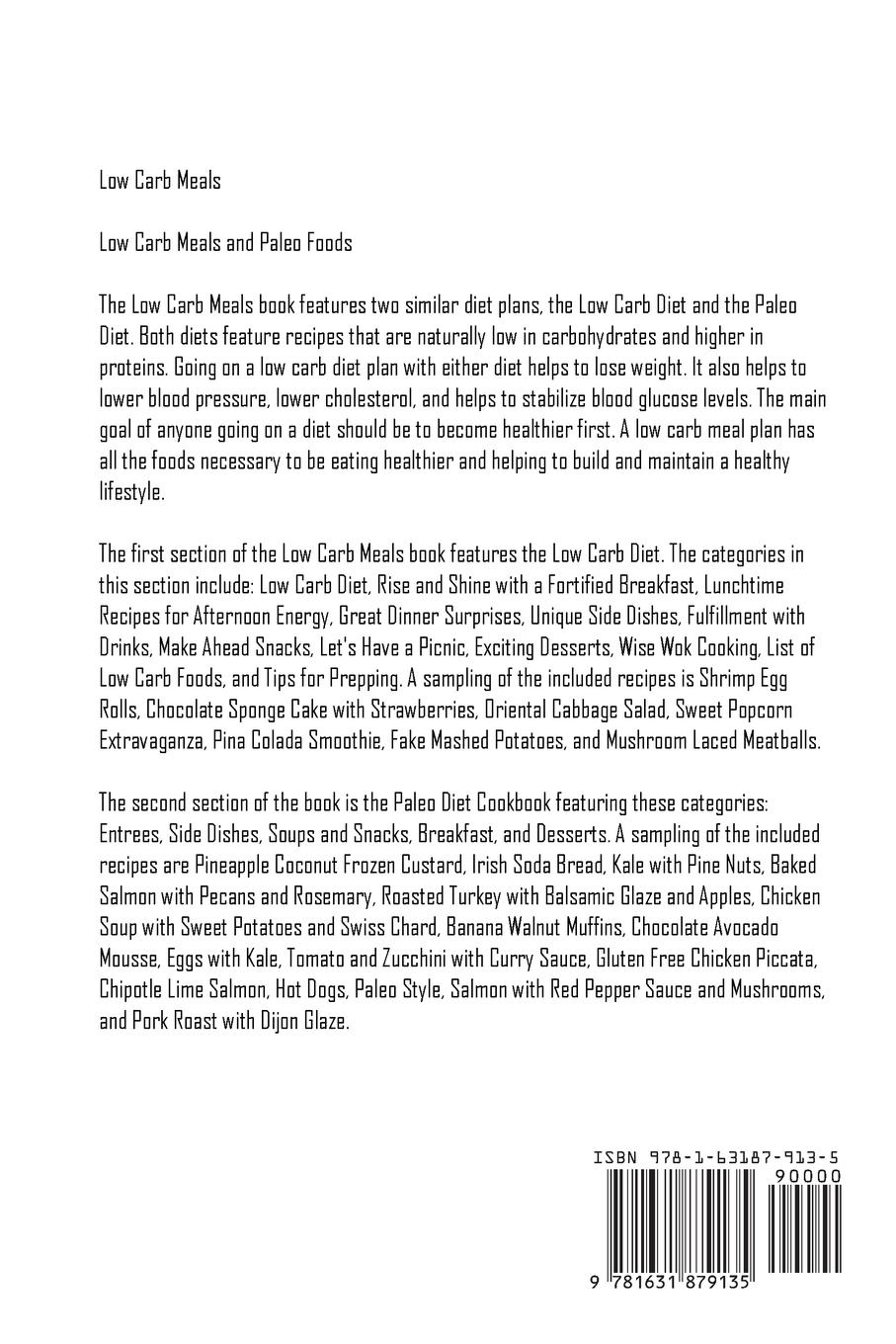 Rückseitencover Low Carb Meals