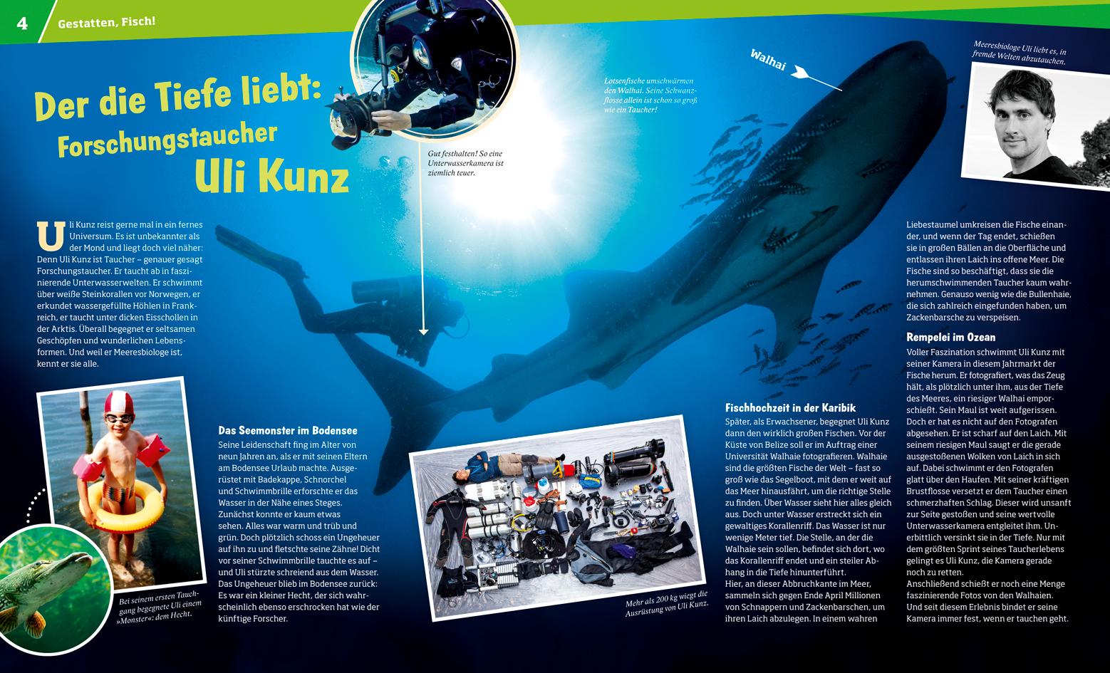 Beispielinhalt (Bild) WAS IST WAS Band 41 Fische. Wunderwelt im Wasser