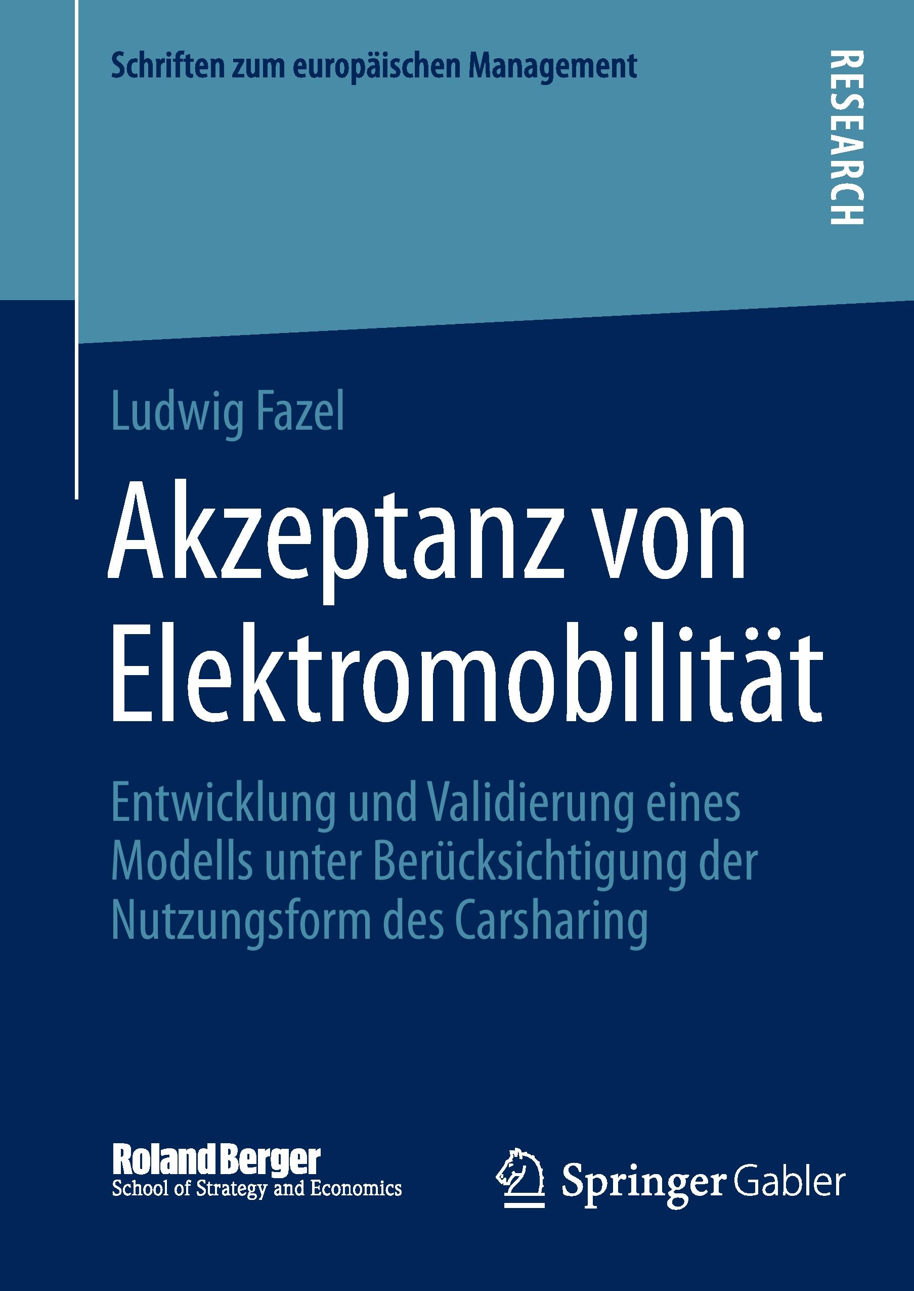 Vorderes Coverbild Akzeptanz von Elektromobilität