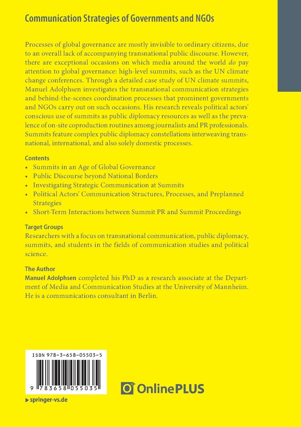 Rückseitencover Communication Strategies of Governments and NGOs