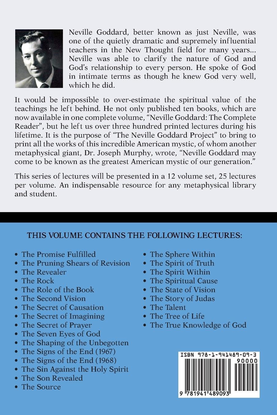 Rückseitencover Neville Goddard Lecture Series, Volume X