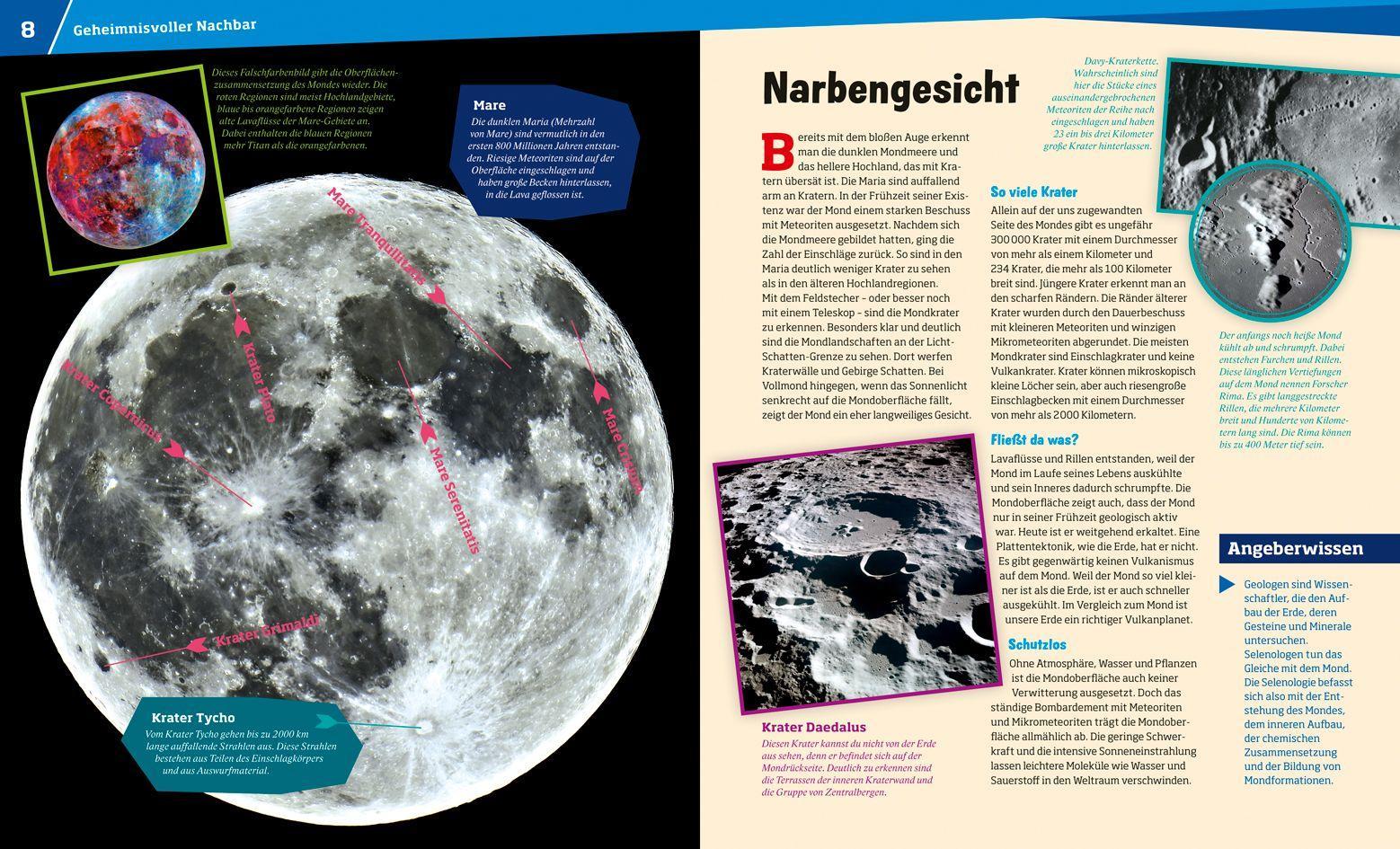 Beispielinhalt (Bild) WAS IST WAS Band 21 Der Mond. Rätselhaft und mächtig