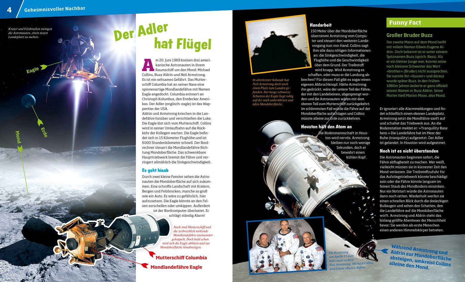 Beispielinhalt (Bild) WAS IST WAS Band 21 Der Mond. Rätselhaft und mächtig