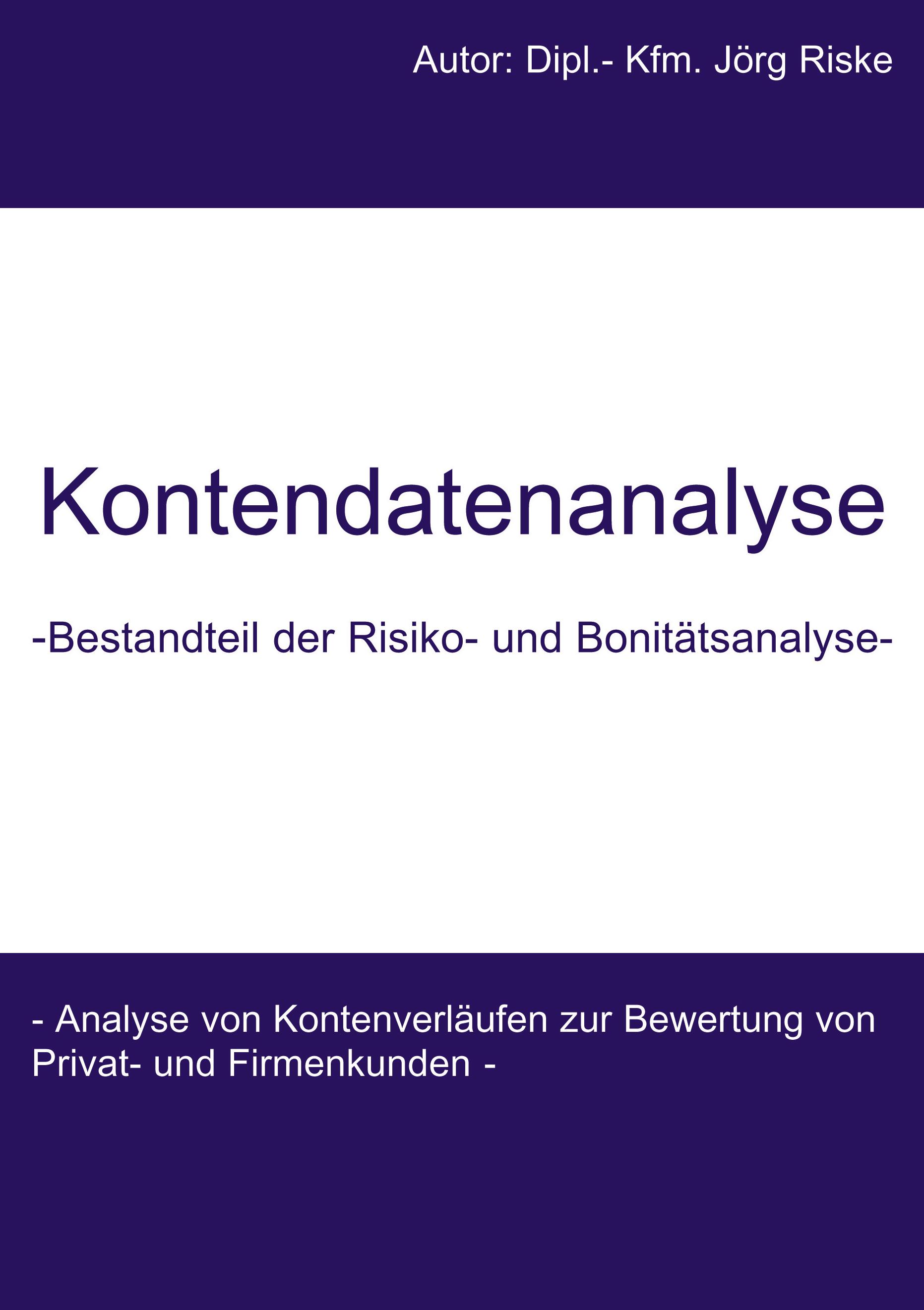 Vorderes Coverbild Kontendatenanalyse- Bestandteil der Risiko- und Bonitätsanalyse