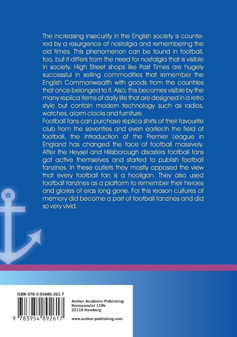 Rückseitencover Cultures of Memory in Football Fanzines. A Content Analysis