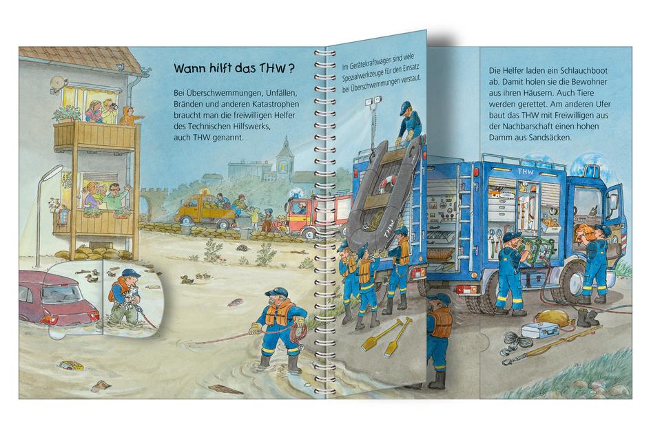 Beispielinhalt (Bild) Wieso? Weshalb? Warum? junior, Band 23: Die Rettungsfahrzeuge
