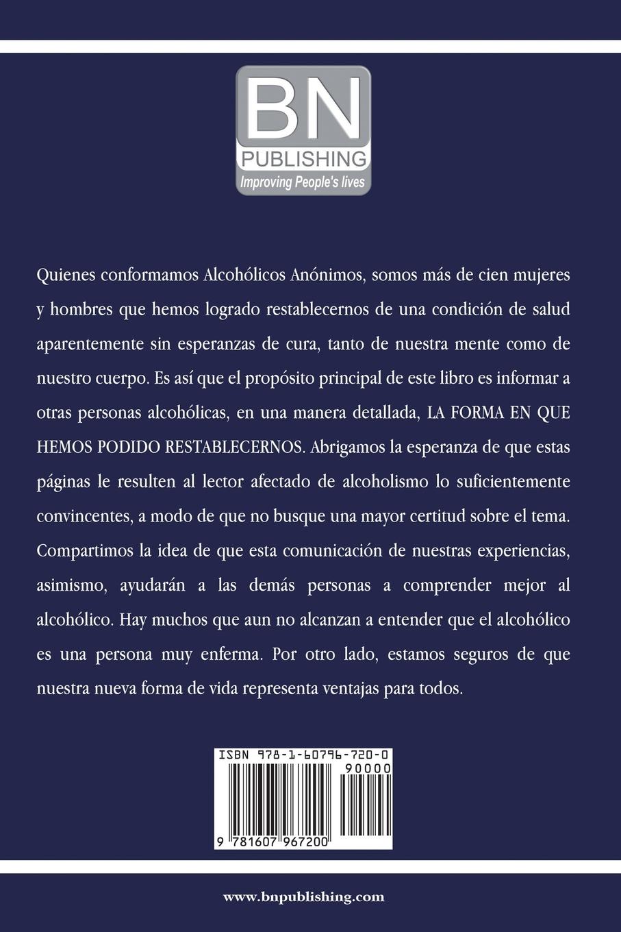 Rückseitencover Alcoholicos Anonimos