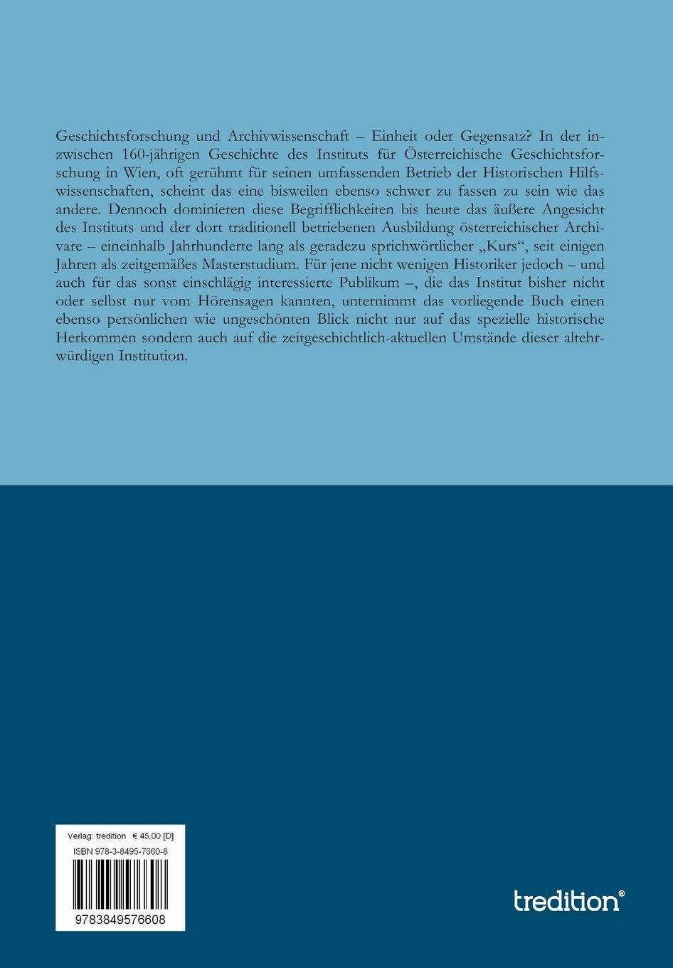 Rückseitencover Geschichtsforschung und Archivwissenschaft