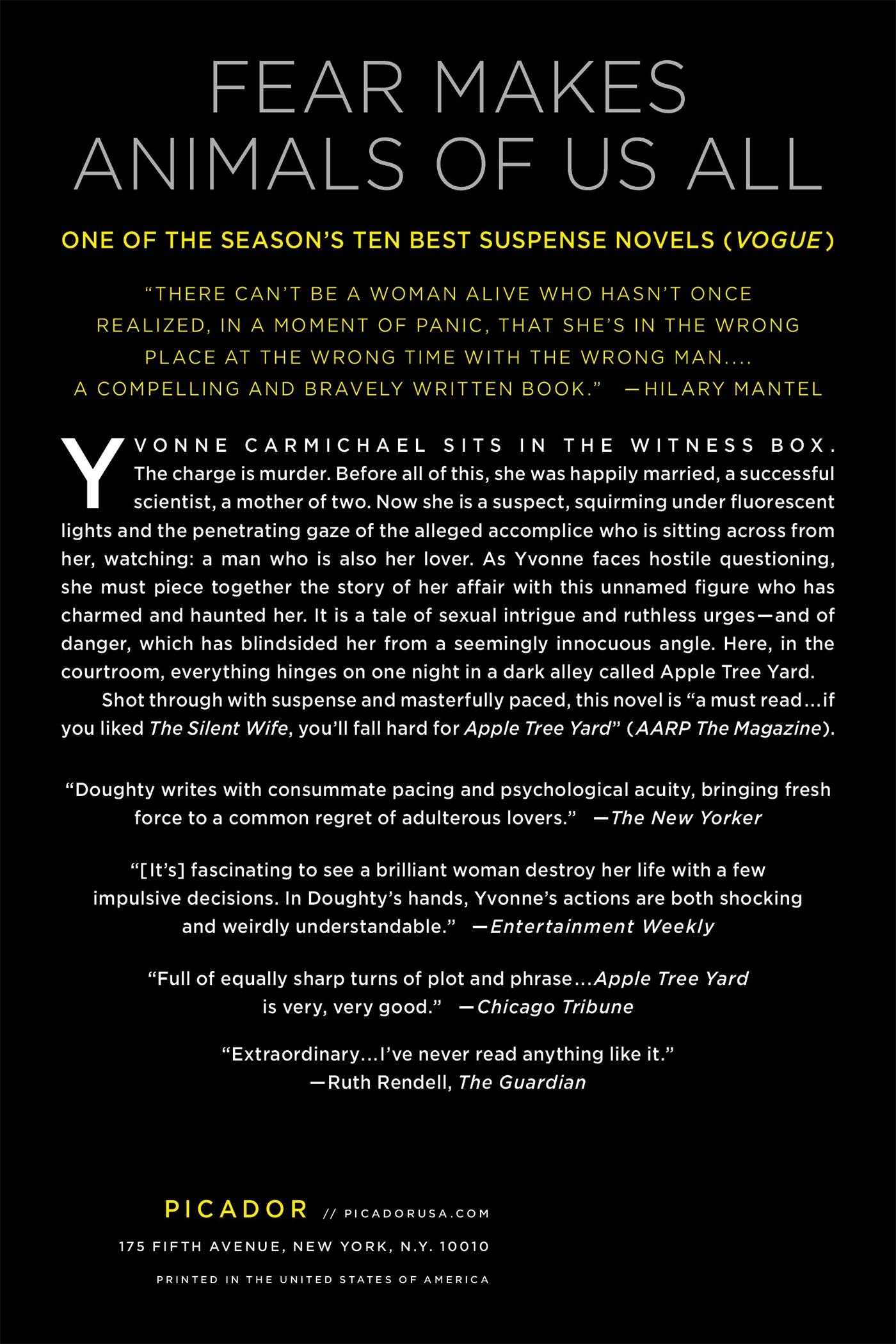 Rückseitencover Apple Tree Yard