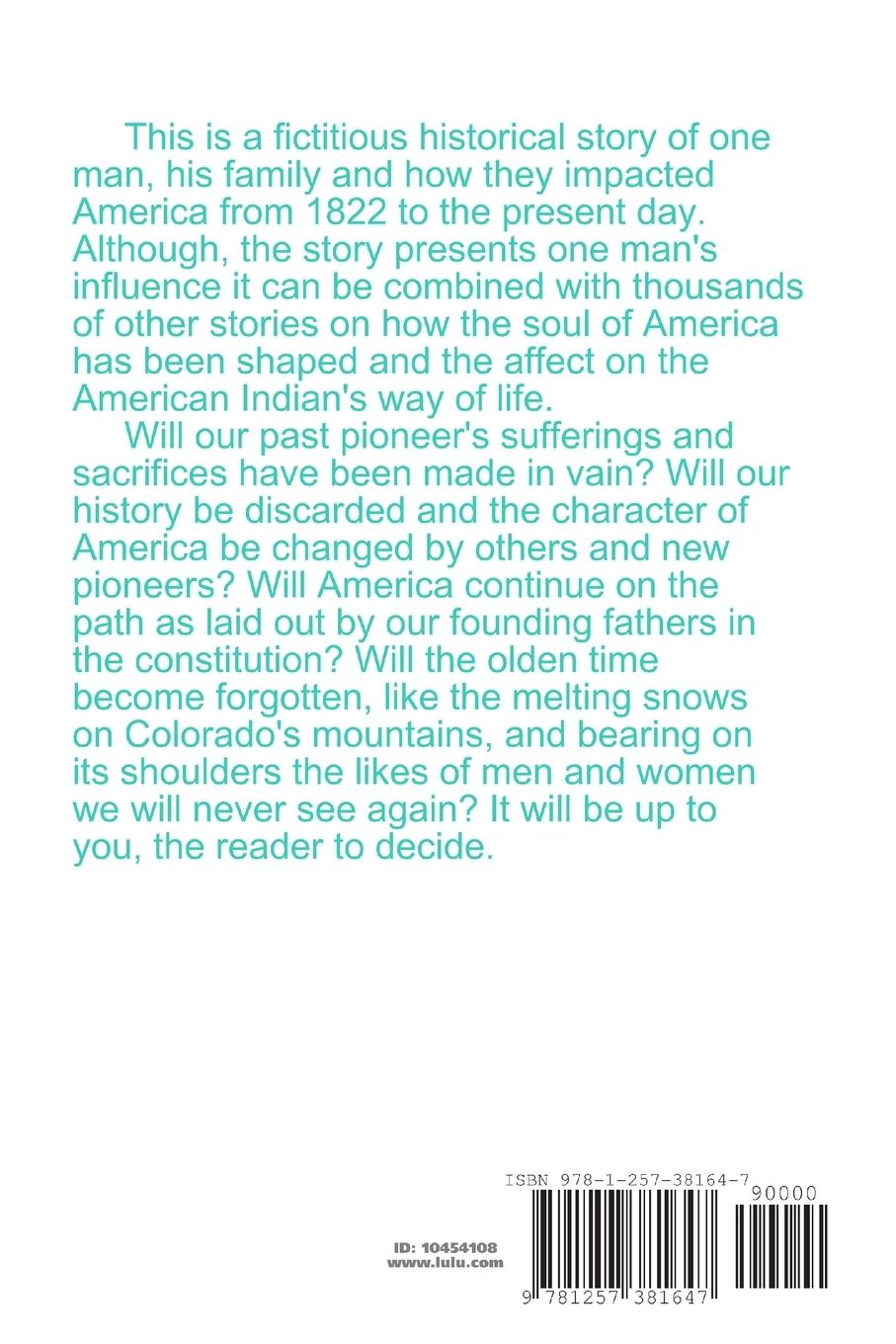 Rückseitencover A Pioneer, His Impact on America