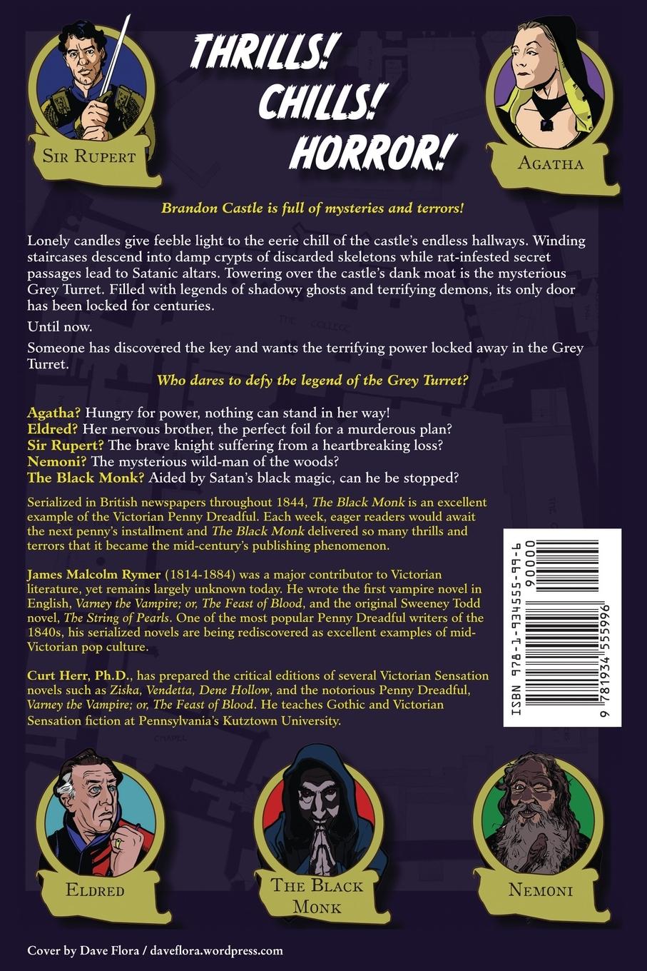 Rückseitencover The Black Monk; Or, the Secret of the Grey Turret (Valancourt Classics)