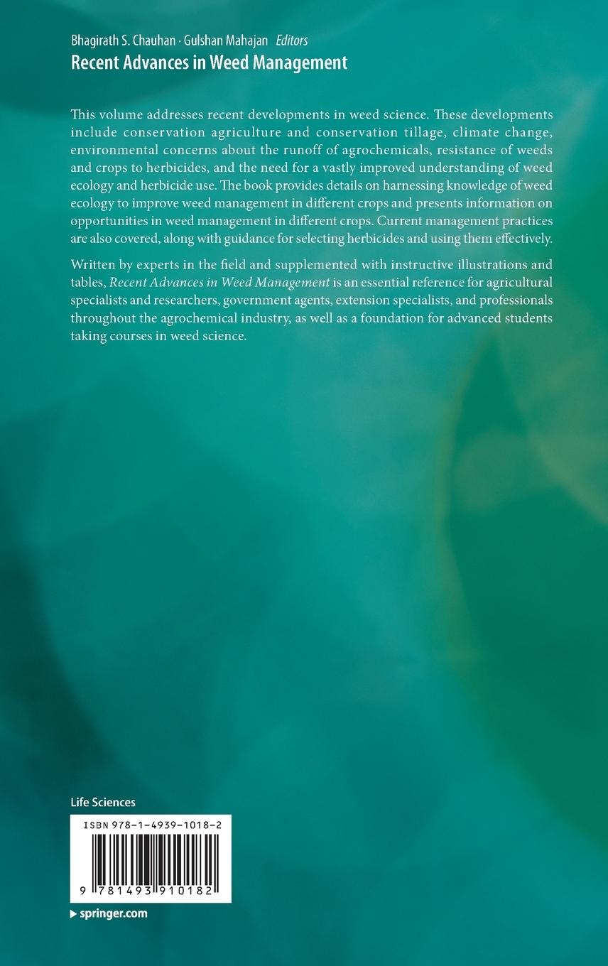 Rückseitencover Recent Advances in Weed Management