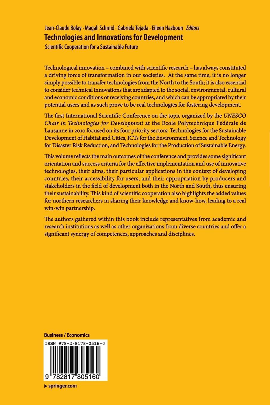 Rückseitencover Technologies and Innovations for Development