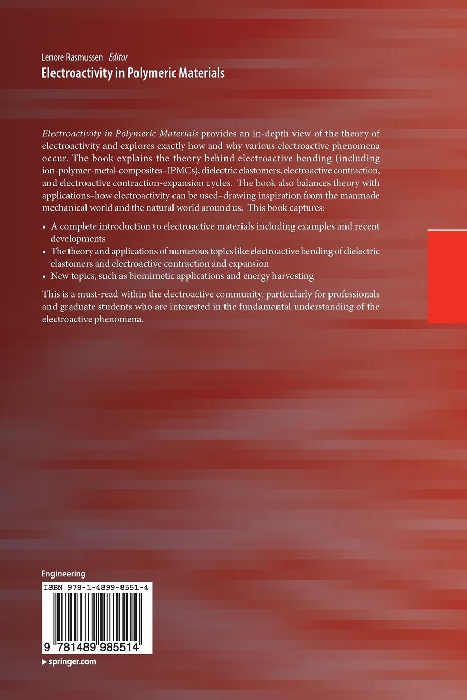 Rückseitencover Electroactivity in Polymeric Materials