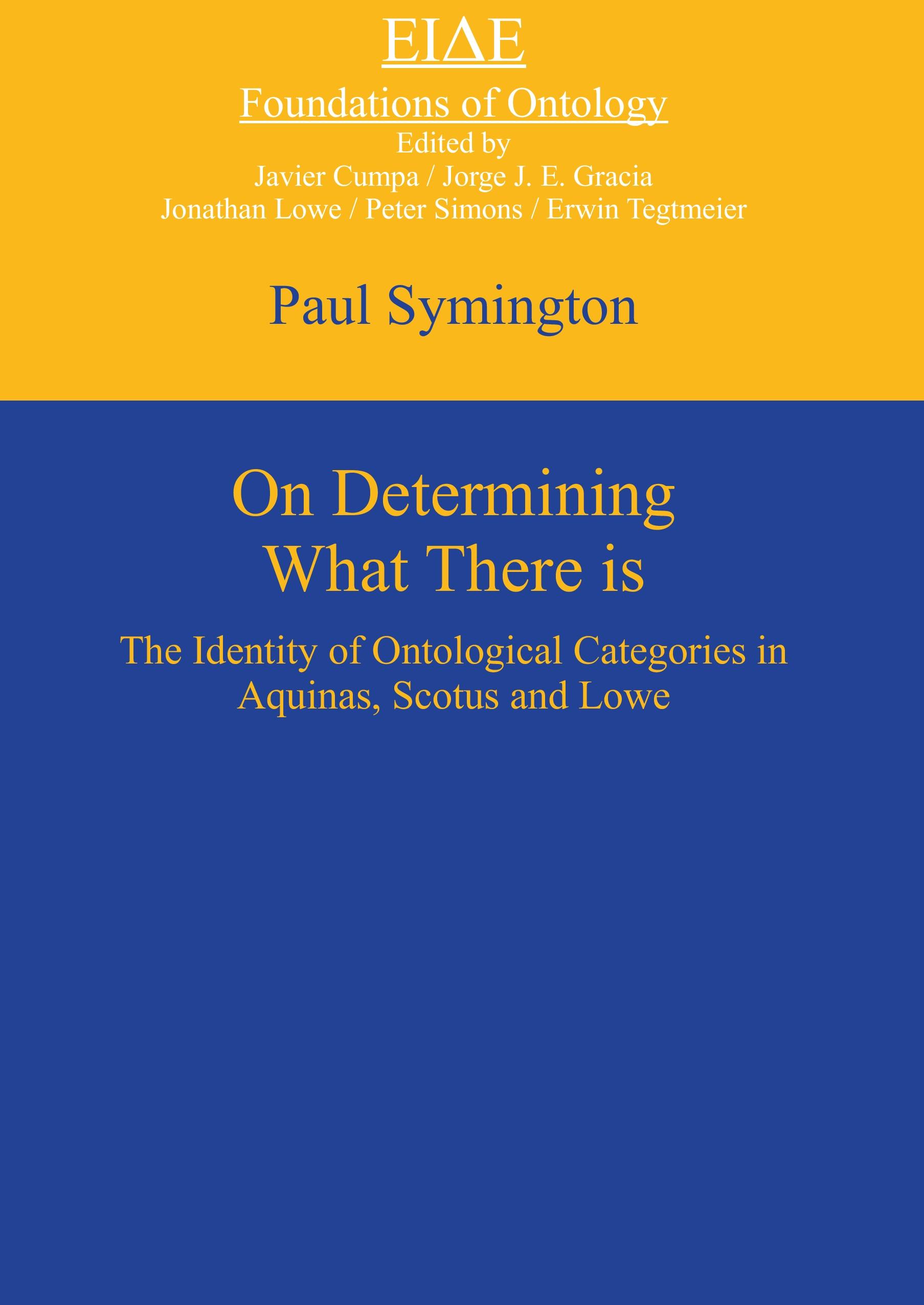 Vorderes Coverbild On Determining What There is