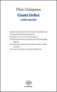 Vorderes Coverbild Canti orfici