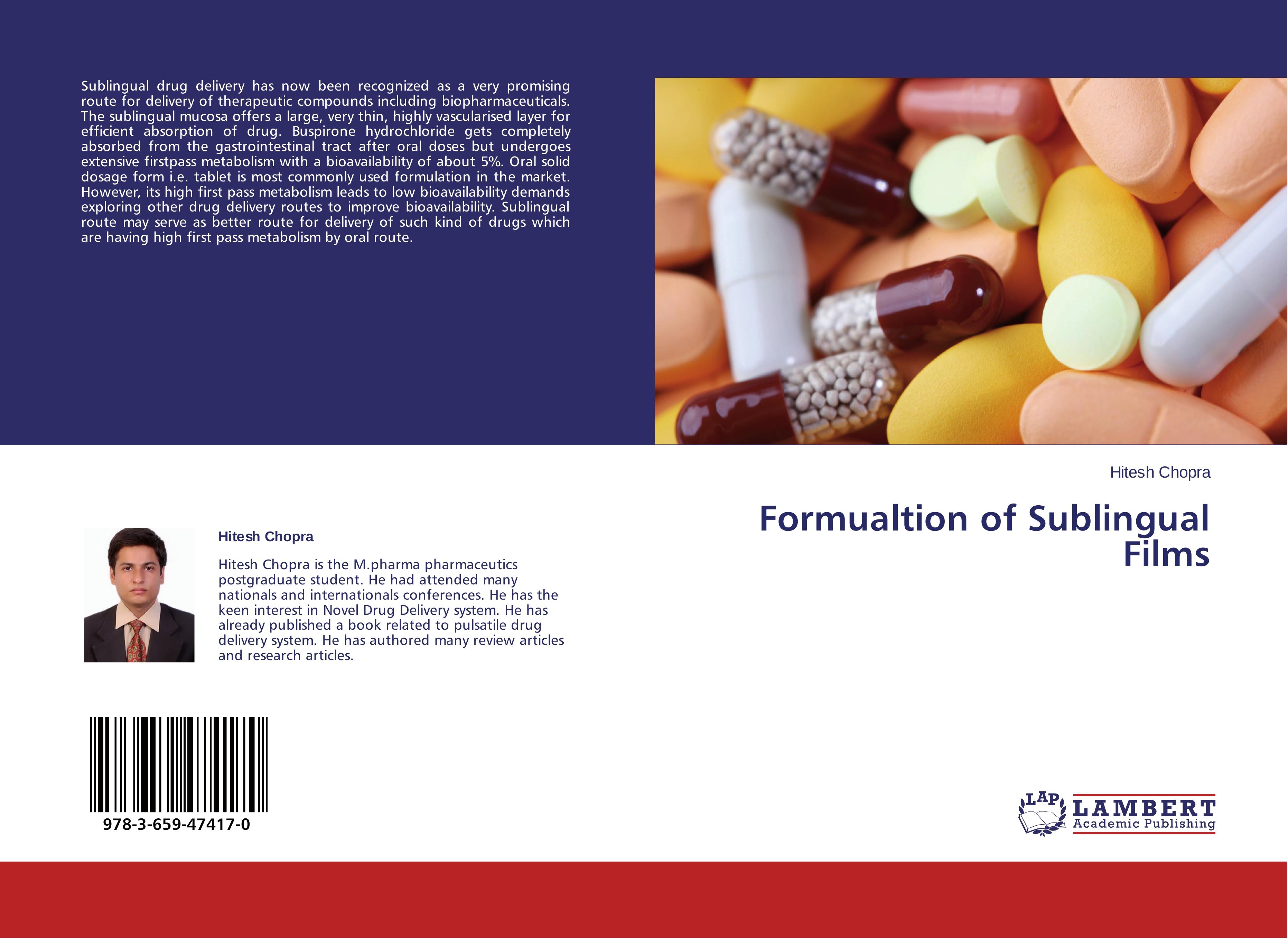 Vorderes Coverbild Formualtion of Sublingual Films